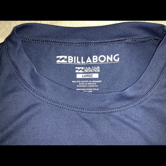 BILLABONG Long Sleeve Rash Guard Used Mesh Loose L - Picture 4 of 6